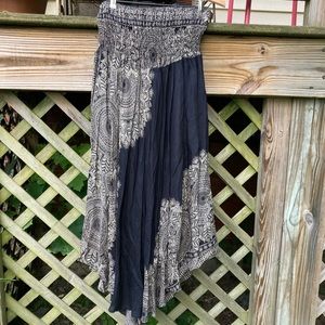 Bangkok  fair trade boho elephant maxi skirt